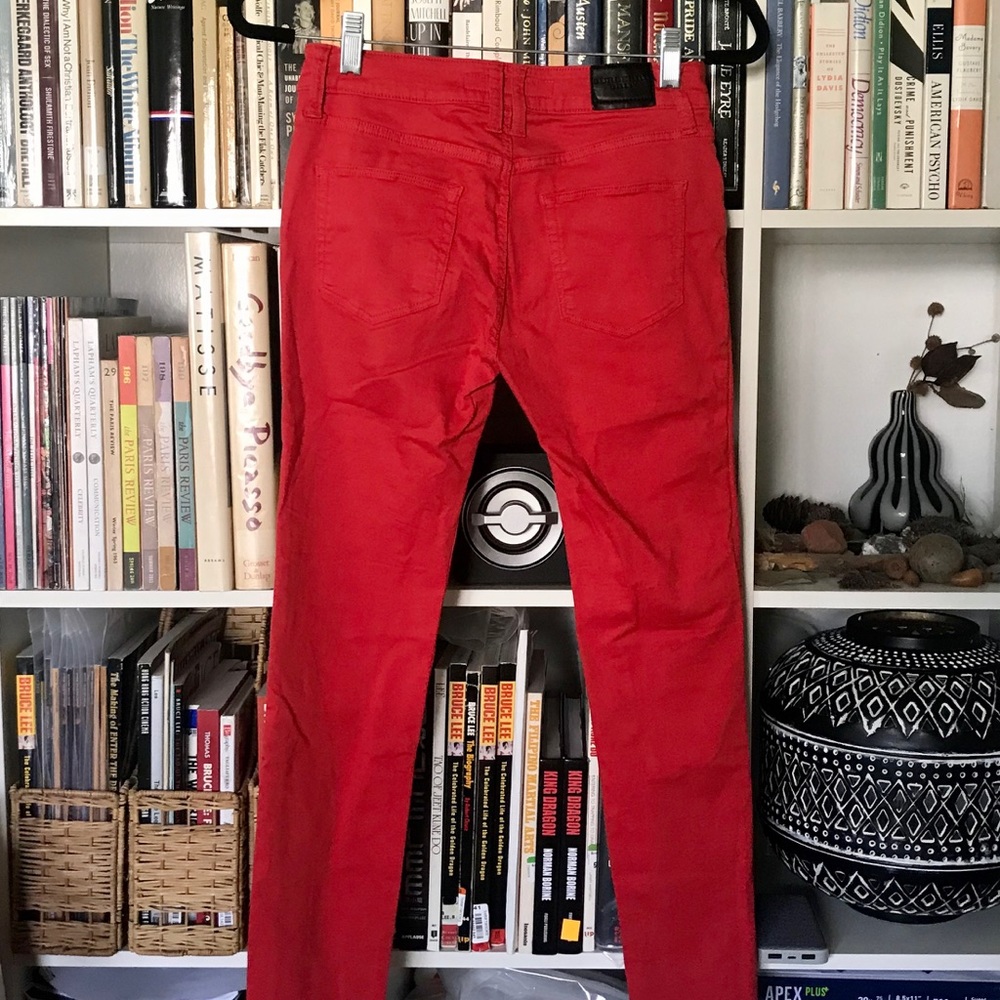 Burberry Brit Red Low-rise Skinny Jeans - Picture 3 of 5